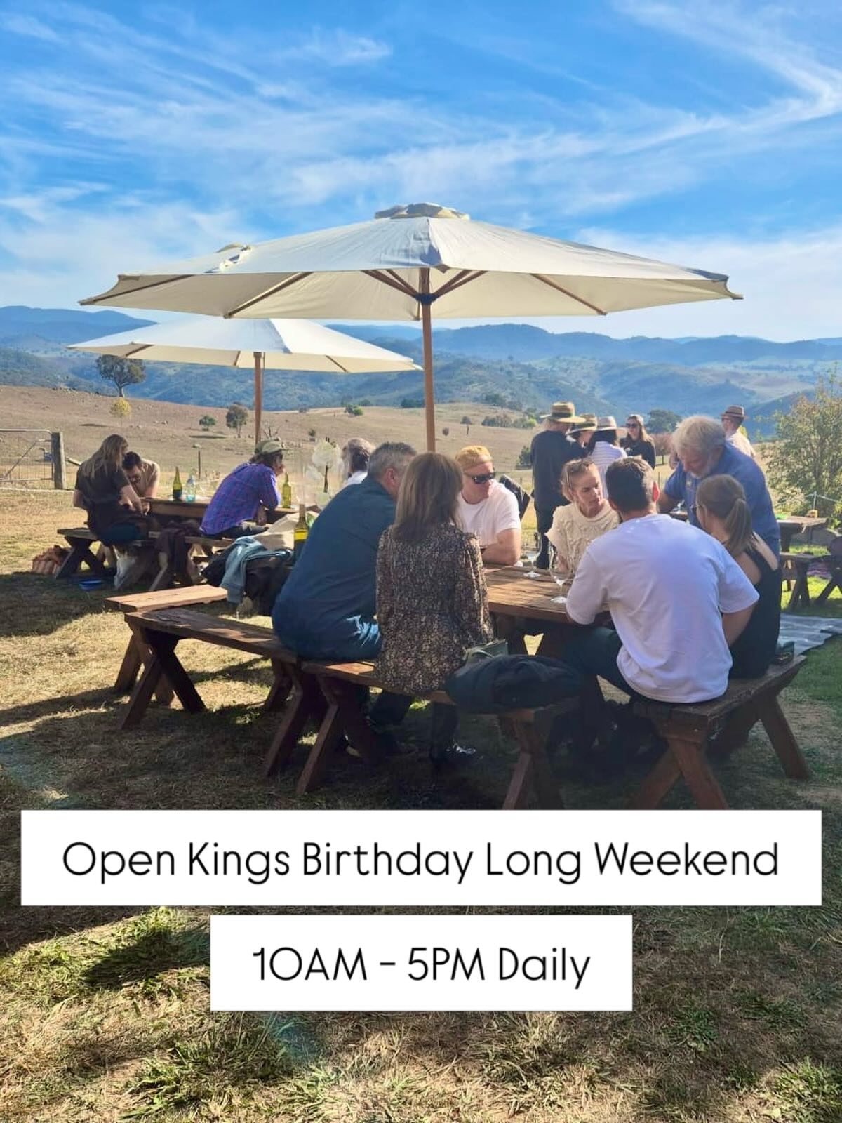 See you this long weekend for wine tastings, delicious cheese platters and good vibes 🥂

📍Cellar Door open 10AM - 5PM Sat, Sun & Mon